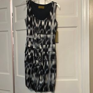 New with tags Nicole Miller silk cocktail dress, women’s size 6.